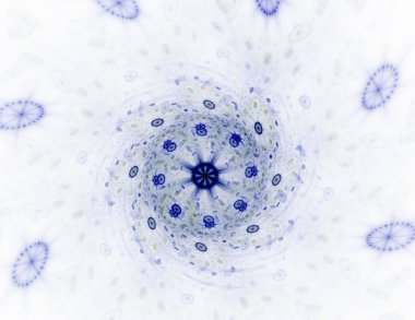 renkli fraktal Yüzükler, dijital sanat