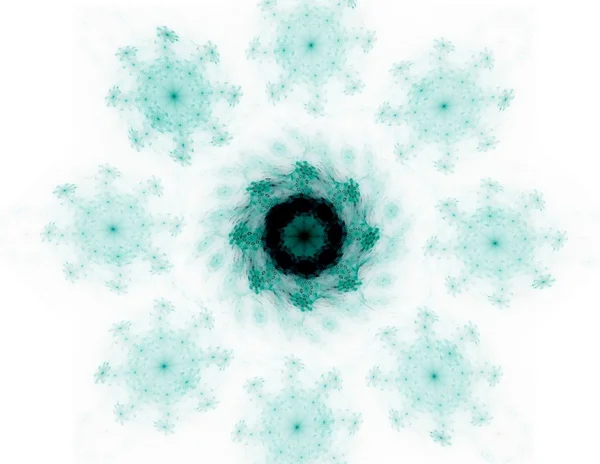 Bagues fractales colorées, illustration numérique — Photo
