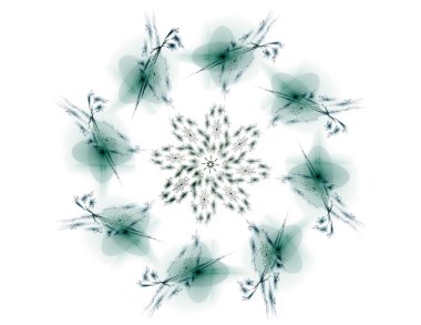 renkli fraktal Yüzükler, dijital sanat