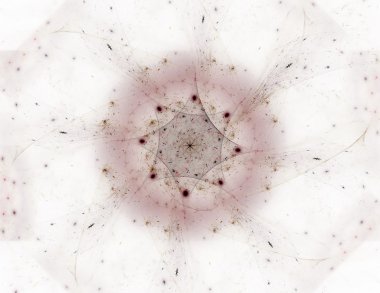 Temel parçacıklar serisi. Nükleer fizik ve grafik tasarımı konularında soyut fraktal formların etkileşimi.