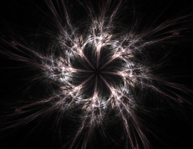 Bilim, teknoloji ve tasarım konularında fraktal radyal desen