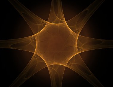 Bilim, teknoloji ve tasarım konularında fraktal radyal desen 