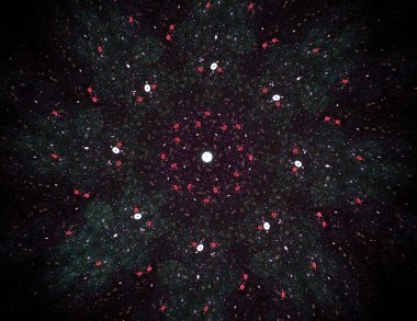 Bilim, teknoloji ve tasarım konularında fraktal radyal desen 