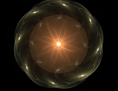 Bilim, teknoloji ve tasarım konularında fraktal radyal desen