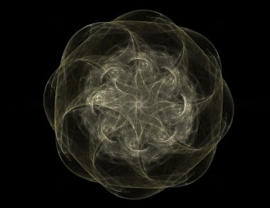 Bilim, teknoloji ve tasarım konularında fraktal radyal desen