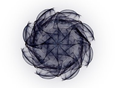 Bilim, teknoloji ve tasarım konularında fraktal radyal desen