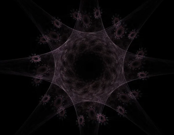 Fractal radial pattern on the subject of science, technology and design — Stock Photo, Image