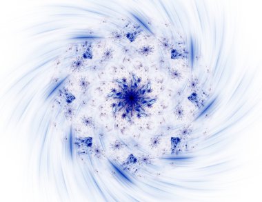 Bilim, teknoloji ve tasarım konularında fraktal radyal desen