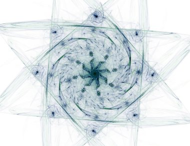 Bilim, teknoloji ve tasarım konularında fraktal radyal desen