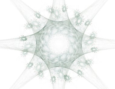 Bilim, teknoloji ve tasarım konularında fraktal radyal desen 