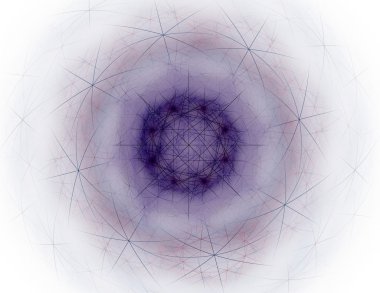 Bilim, teknoloji ve tasarım konularında fraktal radyal desen 