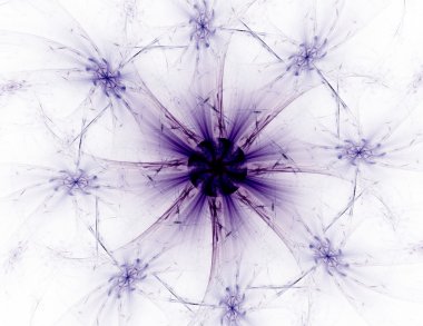 Bilim, teknoloji ve tasarım konularında fraktal radyal desen