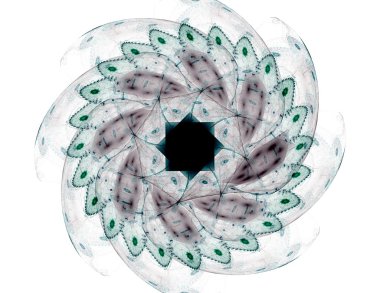 Bilim, teknoloji ve tasarım konularında fraktal radyal desen