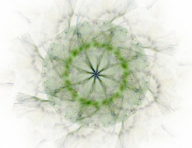 Bilim, teknoloji ve tasarım konularında fraktal radyal desen 