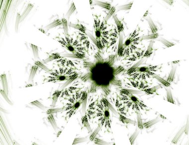 Bilim, teknoloji ve tasarım konularında fraktal radyal desen