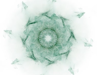 Bilim, teknoloji ve tasarım konularında fraktal radyal desen