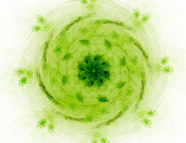 Bilim, teknoloji ve tasarım konularında fraktal radyal desen