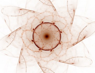 Bilim, teknoloji ve tasarım konularında fraktal radyal desen