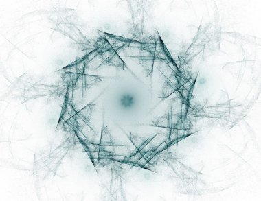 Bilim, teknoloji ve tasarım konularında fraktal radyal desen