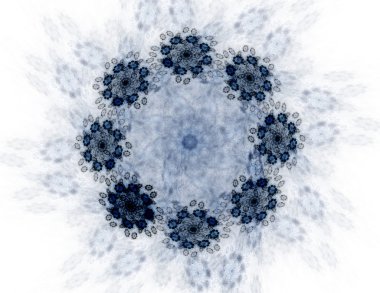 Renkli sarmal fraktal elips üzerinden