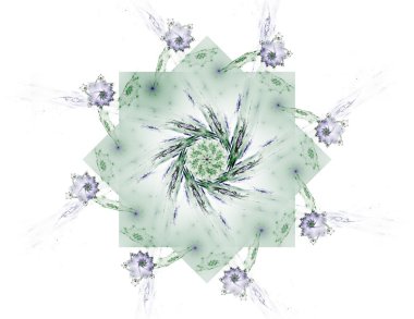 Bilim, teknoloji ve tasarım konularında fraktal radyal desen