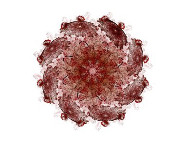 Soyut fraktal desen ve şekiller. Fraktal doku parmak izi.