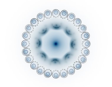Bilim, teknoloji ve tasarım konularında fraktal radyal desen