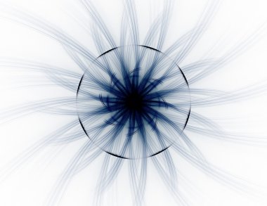 Bilim, teknoloji ve tasarım konularında fraktal radyal desen