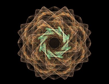 Soyut fraktal desen ve şekiller. Fraktal doku parmak izi.