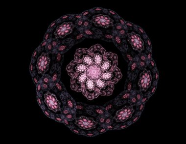 Bilim, teknoloji ve tasarım konularında fraktal radyal desen