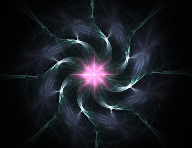 Soyut fraktal desen ve şekiller. Fraktal doku parmak izi.