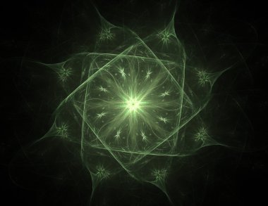 Bilim, teknoloji ve tasarım konularında fraktal radyal desen