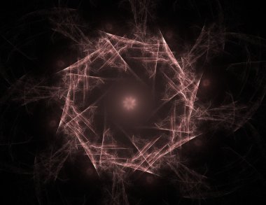 Bilim, teknoloji ve tasarım konularında fraktal radyal desen