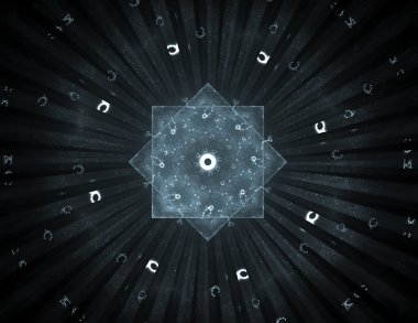 Soyut fraktal desen ve şekiller. Fraktal doku parmak izi.