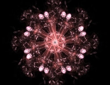 fraktal seri çekim serisi. Bilim, teknoloji ve tasarım konusunda patlama Interplay in fractal Radyal desen