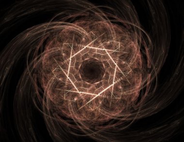 Bilim, teknoloji ve tasarım konularında fraktal radyal desen