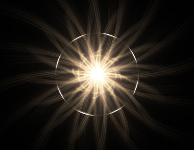 Bilim, teknoloji ve tasarım konularında fraktal radyal desen