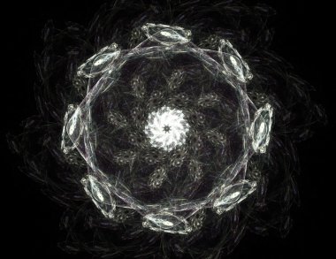 Bilim, teknoloji ve tasarım konularında fraktal radyal desen