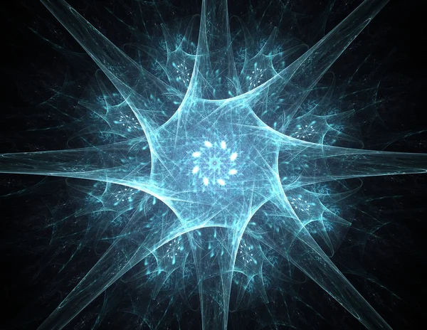 Fractal radial pattern on the subject of science, technology and design — Stock Photo, Image