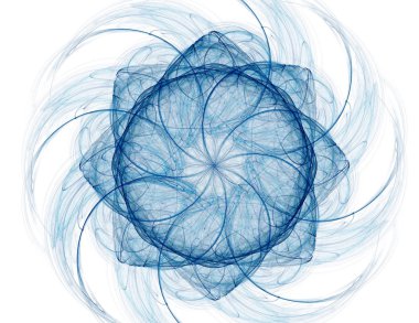 Bilim, teknoloji ve tasarım konularında fraktal radyal desen