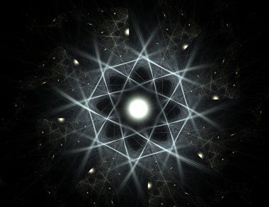 Bilim, teknoloji ve tasarım konularında fraktal radyal desen