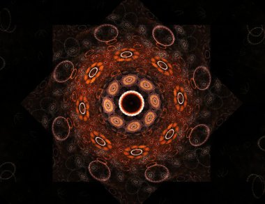 Bilim, teknoloji ve tasarım konularında fraktal radyal desen