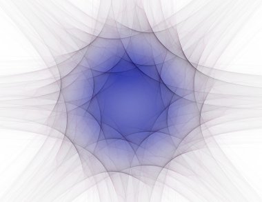 Bilim, teknoloji ve tasarım konularında fraktal radyal desen