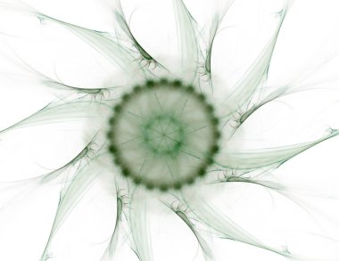 Bilim, teknoloji ve tasarım konularında fraktal radyal desen