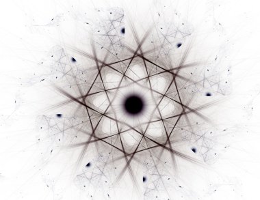 Bilim, teknoloji ve tasarım konularında fraktal radyal desen
