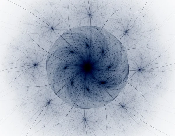 Modèle radial fractal sur le sujet de la science, de la technologie et de la conception — Photo