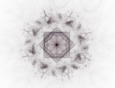 Parlak renkli fraktal alanı, yaratıcı grafik tasarım için dijital sanat