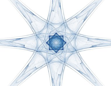 Bilim, teknoloji ve tasarım konularında fraktal radyal desen