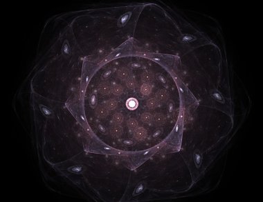 vitray çiçek veya kelebek, dijital fractal sanat tasarım