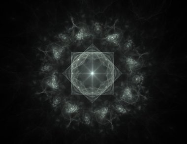 Parlak renkli fraktal alanı, yaratıcı grafik tasarım için dijital sanat